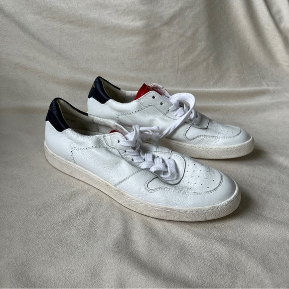 Paul Green White Sneakers with Navy and Red Accents - Picture 4 of 11